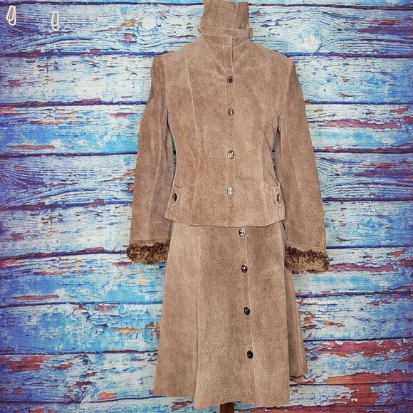 VTG 1970's SkinCheetahs Leather Skirt And Coat. AAAAAMAZING!!!! - Picture 9 of 13